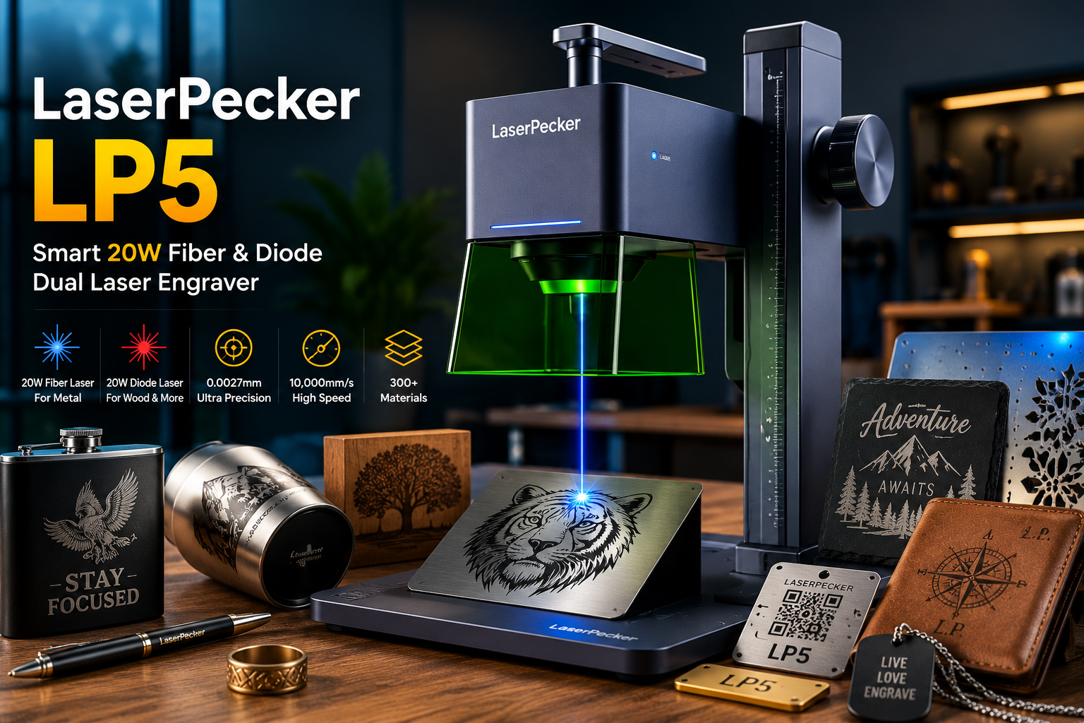 LaserPecker LP5 Review: Is the Smart 20W Fiber + Diode Laser Engraver Worth It?