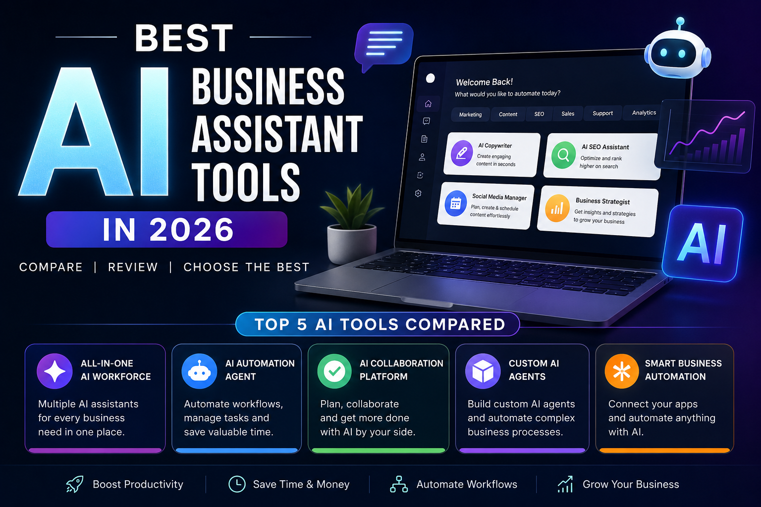 Best AI Business Assistant Tools in 2026 (Compared & Reviewed)